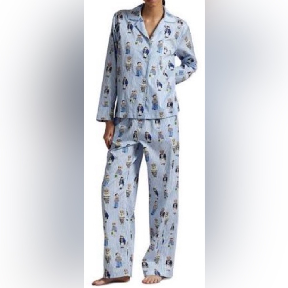 NWT- XXL- Polo Ralph Lauren Bear 2PC Pajama Set